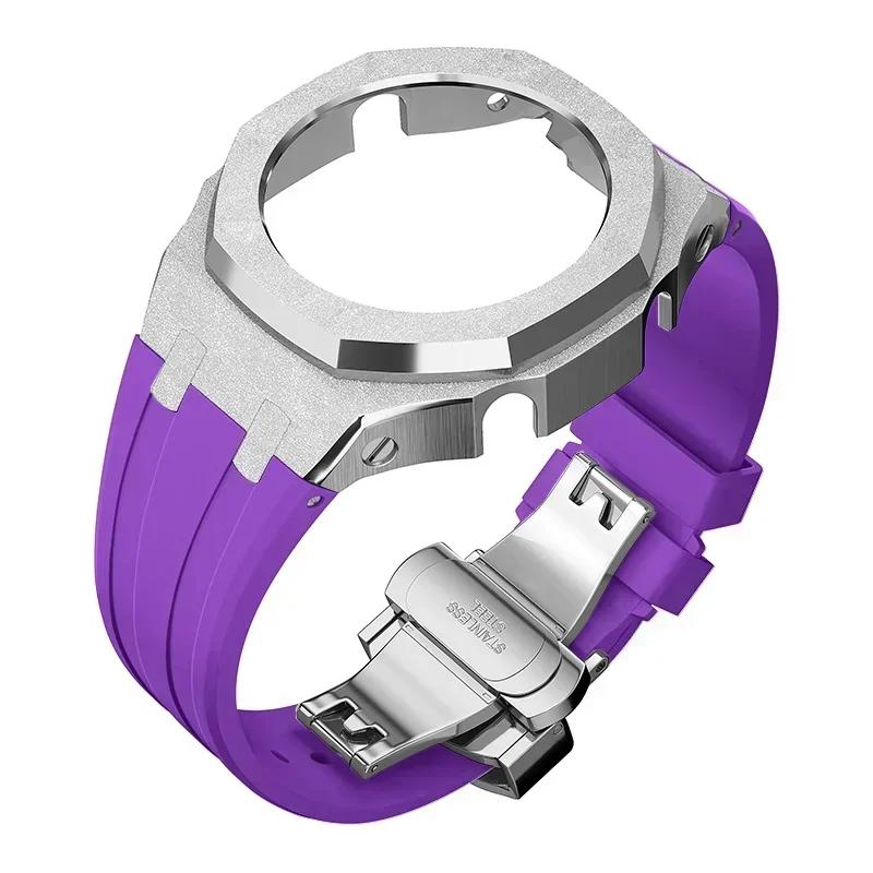 Zestaw modyfikacyjny Gen4 do Casioak GM2100 Metalowa obudowa ze stali nierdzewnej Gumowy pasek Zestaw do modyfikacji Akcesoria Casioak GM-2100 ze śrubami