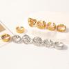 Trendy European-American Irregular Gold-Plated Stainless Steel Adjustable Hip Hop Ring for Women.
