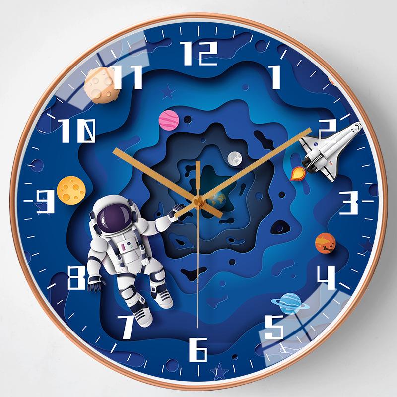 12-inch 30cm cute cartoon children's wall clock home living room bedroom creative clock mute clock