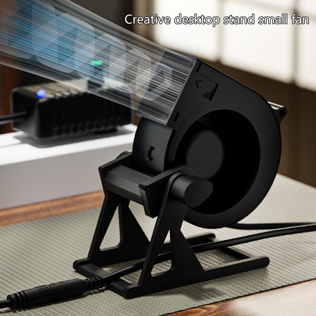 Desktop Cooling Fan USB Powered 12V Boost Cable Adjustable Angle for Heat Dissipation and BBQ Ignition 3800RPM 4.5W 20CFM