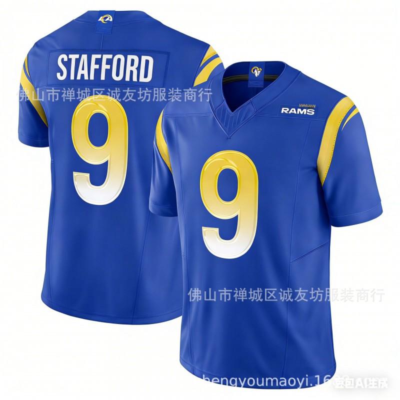 Mens Football Jersey LA Rams 9 Stafford 3rd Game Shirt All Sizes