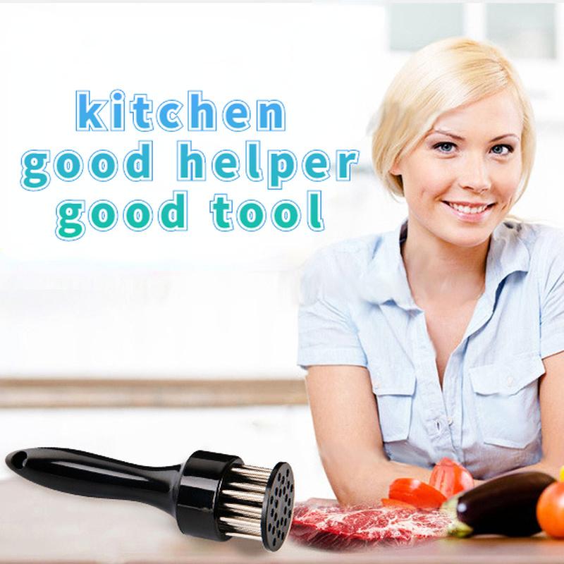 Profession Meat Tenderizer Needle For Steak Pork Kitchen Tool with 21 Steel Needle Loose Meat Hammer For Cooking BBQ Accessories