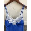 Women's Elegant Satin Nightgown with Lace Trim, Adjustable Straps, Comfortable Sleepwear, Perfect for Night and Lounge