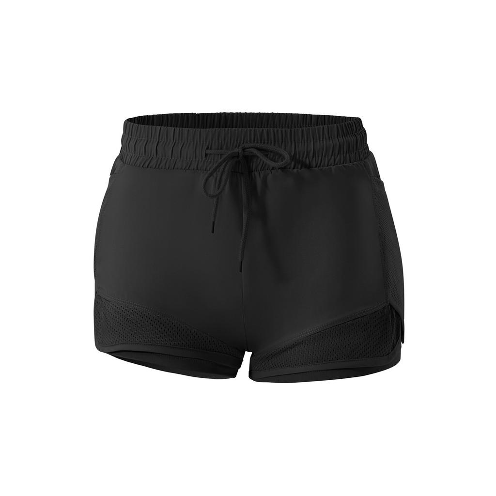 Sommer Damen Gaze Fake Zwei Schnelltrocknend Locker Laufshorts Weiblich Rutschfest Sport Fitnesshose
