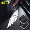 Car door angel wing welcome light, door opening sensing decoration modified wing projection ambient light car accessories