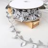 10m Leaves/Star/Heart Glitter Lace Sewing Trim Ribbon for Gift Wrapping Christmas Tree Decor DIY Craft Supply Ornament Material