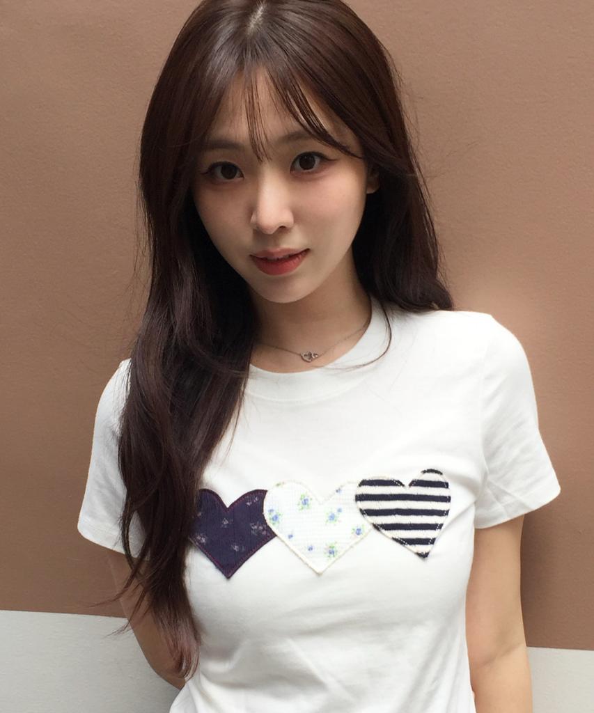 Loginaenloji Heart Patch Cotton T-Shirt White (New)