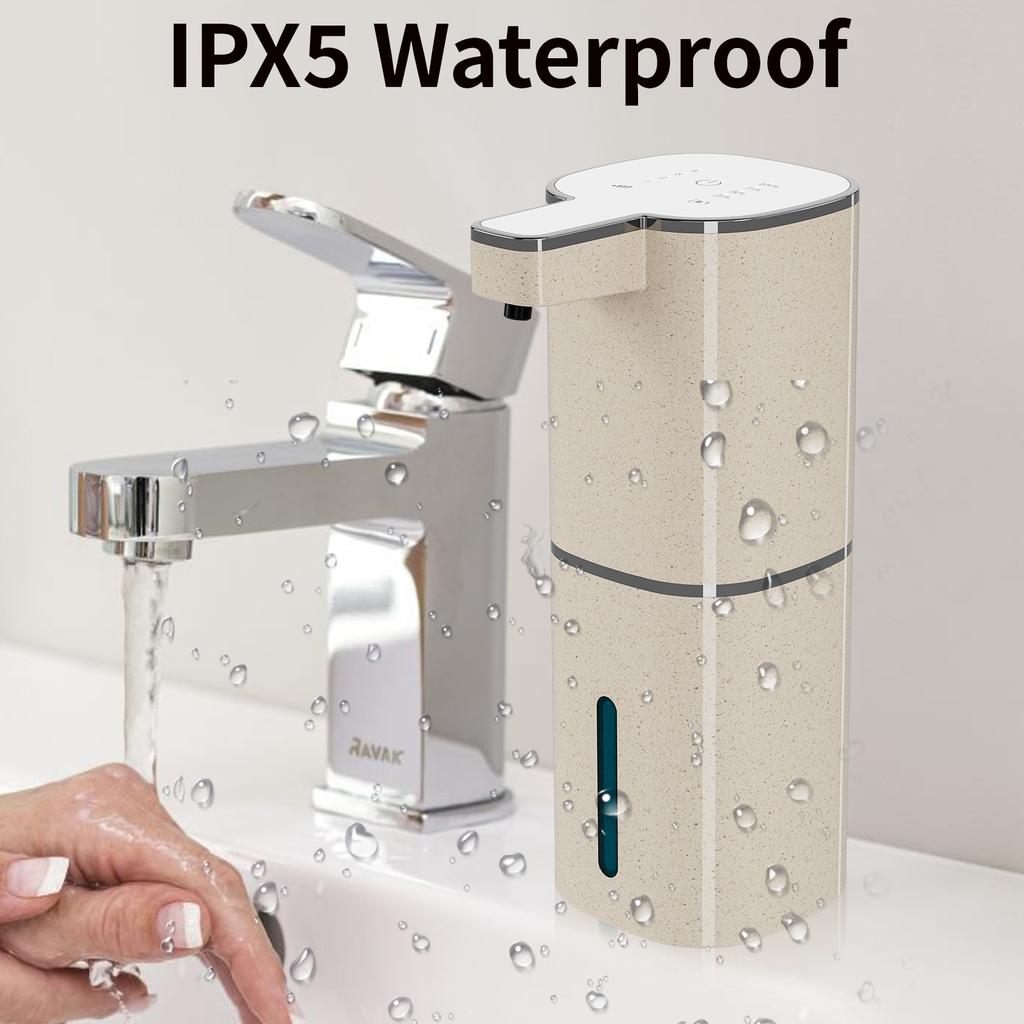Wall Mount Automatic Liquid Soap Dispenser USB Rechargeable Touchless Foam Hand Soap Dispenser for Bathroom Kitchen Dish Soap