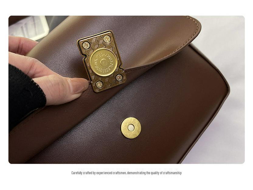 2025 Damen Retro Französische Schultertasche: Stilvolle, vielseitige kleine quadratische Umhängetasche