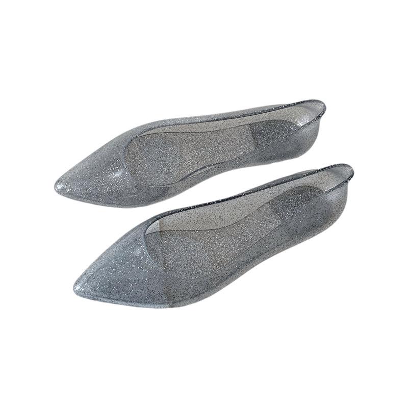 Yuzhihao Summer Women's Pointed Toe Closed Flat Sandals - Fashionable, Solid Color, Low Cut Design