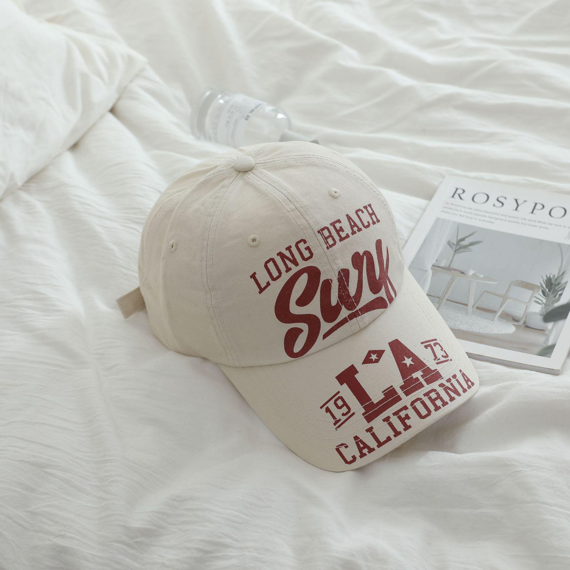 

Ретро-американская большая буква логотипа вышитая персонализированная бейсболка хип-хоп тренд уличная повседневная кепка