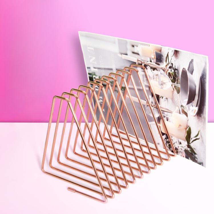 Retractable Triangular Metal Bookends Manufacturers Wholesale Simple Iron Bookends Bookends Bookstore Creative Display Bookends Shelves