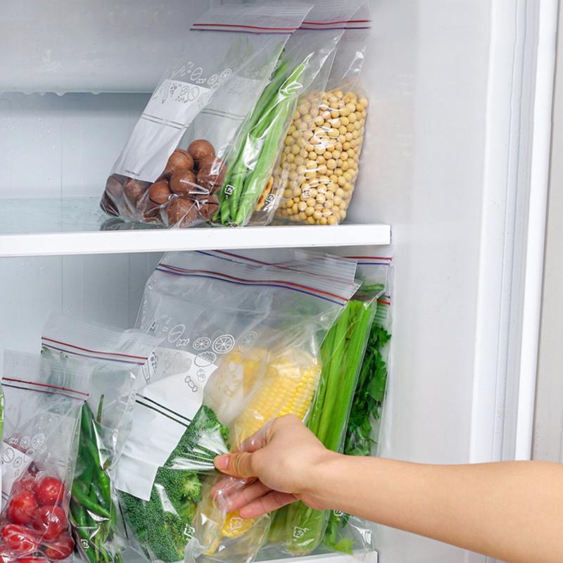 20 Stück Vakuum-Aufbewahrungsbeutel mit Absaugvorrichtung Küchenorganizer Vakuumversiegelungsbeutel Platzsparende Beutel für Kühlschrankverpackung Aufbewahrung