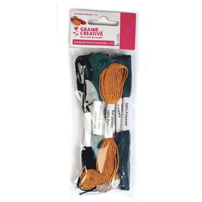Embroidery Thread 8 Skeins 7m Burgundy