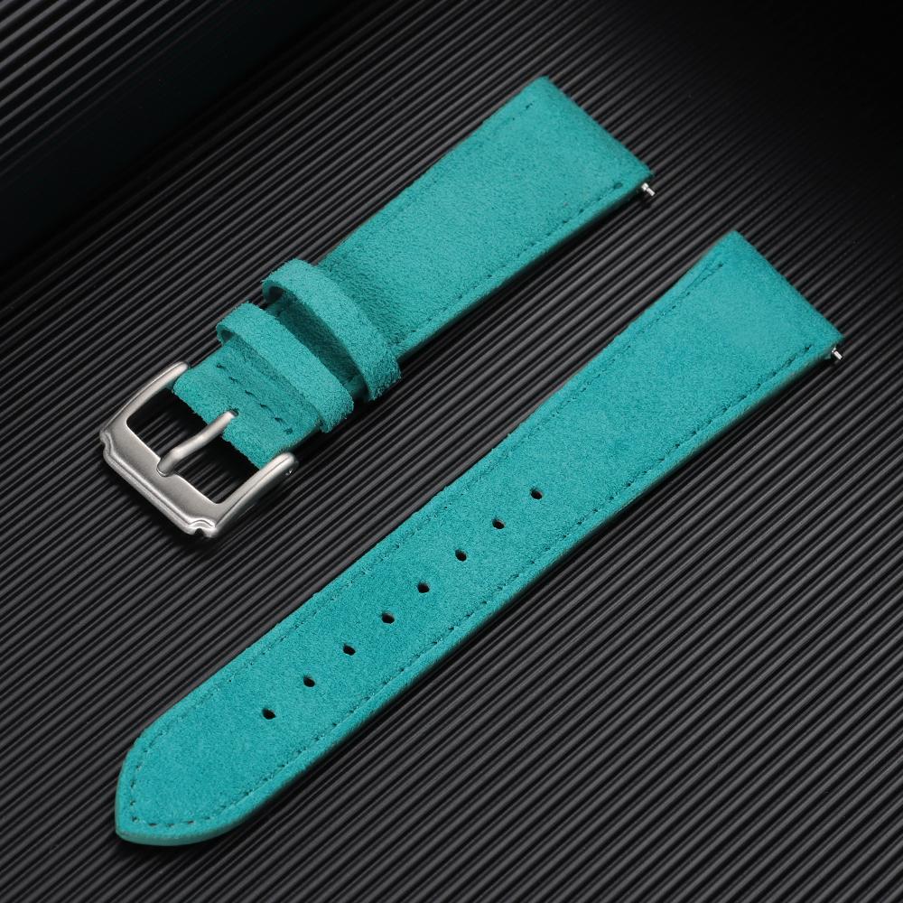 Premium Suede Leather Watch Band 18mm 19mm 20mm 22mm Quick Release Calfskin Straps for Men Women Soft Comfortable Wristband Belt