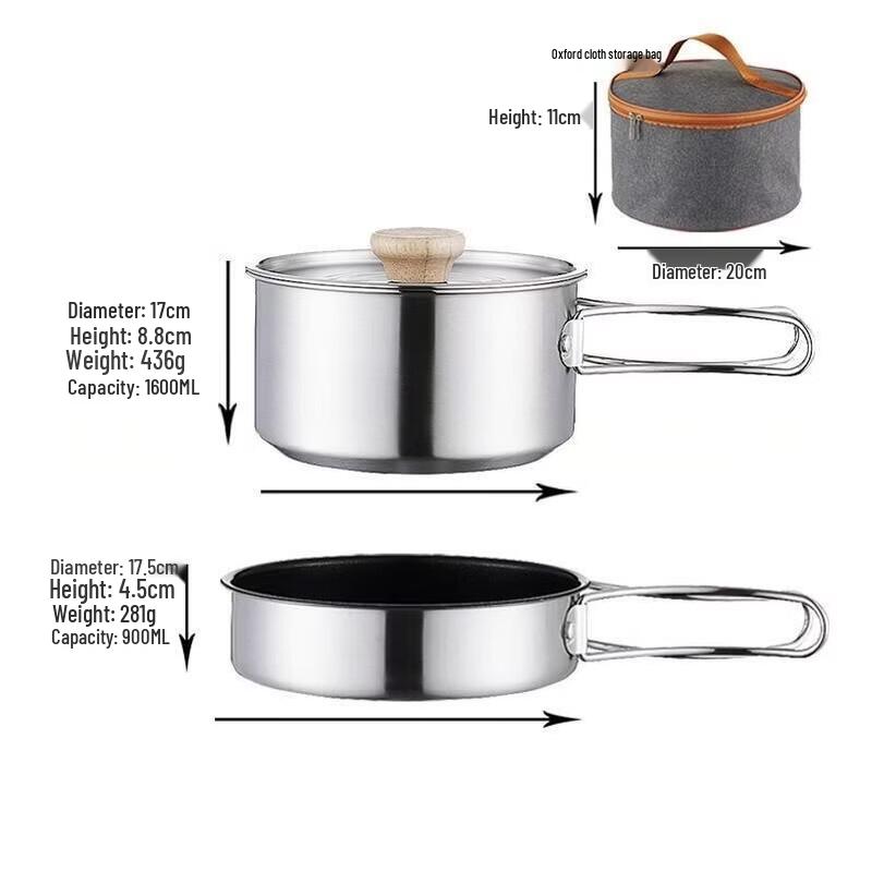 Gongziyu Portable Camping Cookware Set