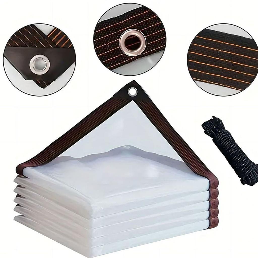 Tear Resistant Plastic Sheeting With Rustproof Grommets Tear Resistant Waterproofing Solution Suitable For Home Gardens