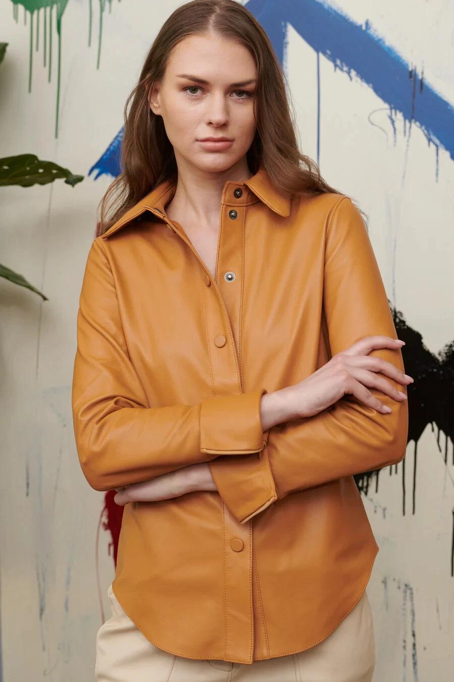 

Загорелая стильная женская рубашка из овчины ручной работы в стиле кэжуал, натуральная мягкая кожа 3XL дубильная кора