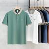 Men'S Polo Shirt Short-Sleeved Men'S Trendy Korean Version Of British Lapel Polo Shirt High-End Slim-Fit Top Men'S