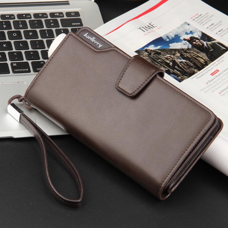 

BAELLERY Men s Retro Zipper Handbag - European/American Style, Multi-Card Slot, Large Capacity Clutch Bag
