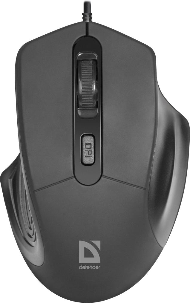 Wired Mouse Defender DATUM MB-347 Optical 1600dpi 4P Black