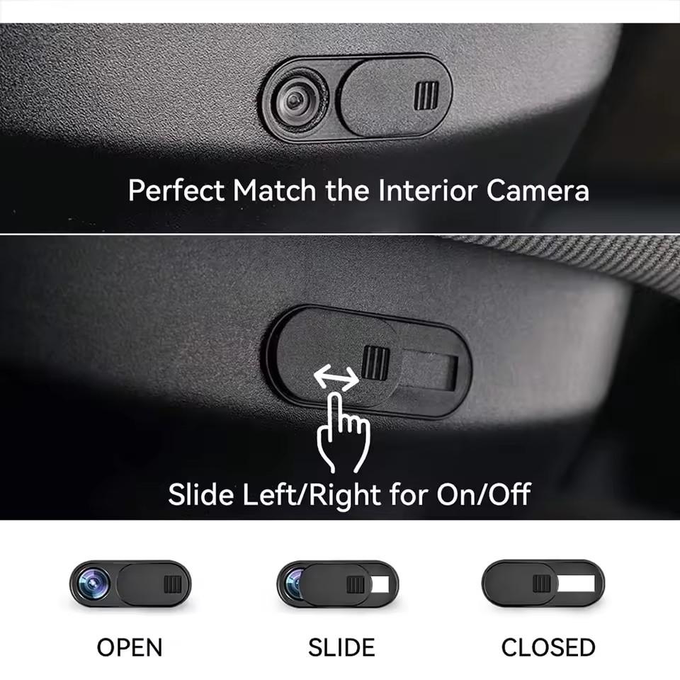 5PCS Privacy Protector Camera Cover For Tesla Model 3 Y Center Console Accessories Webcam Slide Switch Blocker Interior Sticker