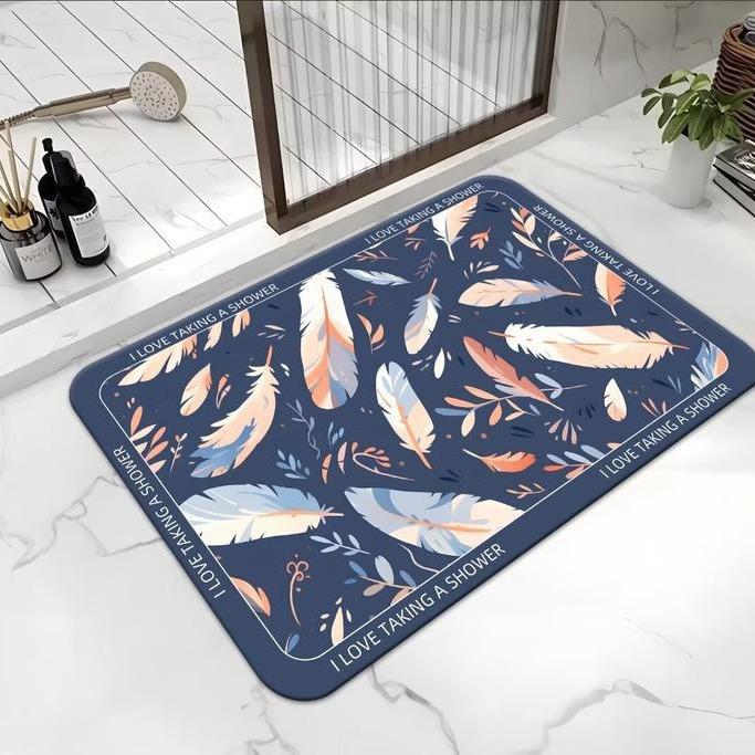 Bathroom Absorbent Foot Mat Dirty Diatom Mud Mat Non-slip Absorbent Toilet Door Mat Carpet Toilet Door