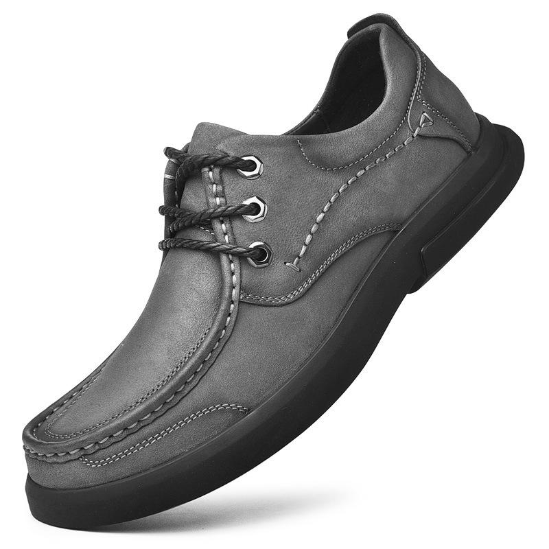 

Fashion Men Leather Shoes Breathable Loafers Sneakers 2025 New Fashion Comfortable Flat Handmade Retro Leisure Loafers Shoes Men Shoes 38