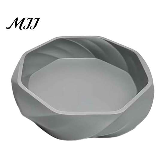 Stylish Gift for Desk Organization 3D Printed Swirl Geometric Decorative Tray, Desktop Storage Dish, Multifunctional Modern Art Style Tidy Trinket