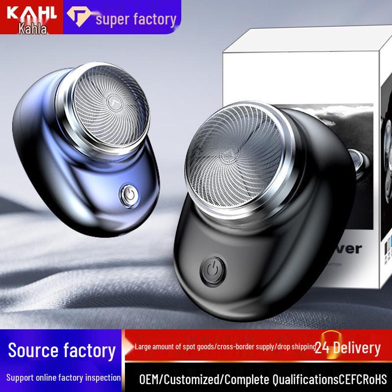 

Portable Mini Electric Travel Shaver for Men - Compact Steel Razor with Charging Function