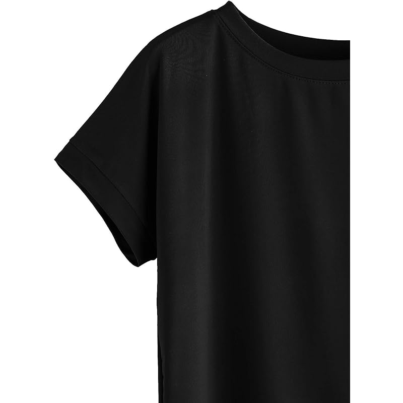 Fabricorn Women s Solid Regular Fit T-Shirt (GT01_UpDown4_P_Black S чёрный