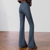 Sibo She Women's Slim-fit Washed Flared Jeans