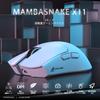MAMBASNAKE x ATTACK SHARK X11 Ultralight Gaming RGB Magnetic Charging Connection Dual Bluetooth DPI PAW3311 HUANO Broadcom Energy Ergonomic White