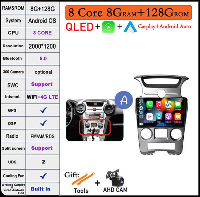 Touch Screen For Kia Carens UN 2006 - 2012 4G LTE 5G Wifi BT Carplay Radio Stereo Multimedia Player GPS Navigation Video