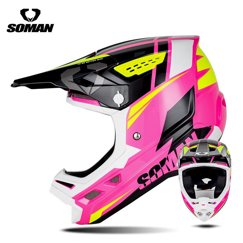 2025 New SOMAN Motorcycle Helmet Adult Riding Off Road Helmet Personalized Helmet Motocross Casco Motorbike Capacete CE Approved