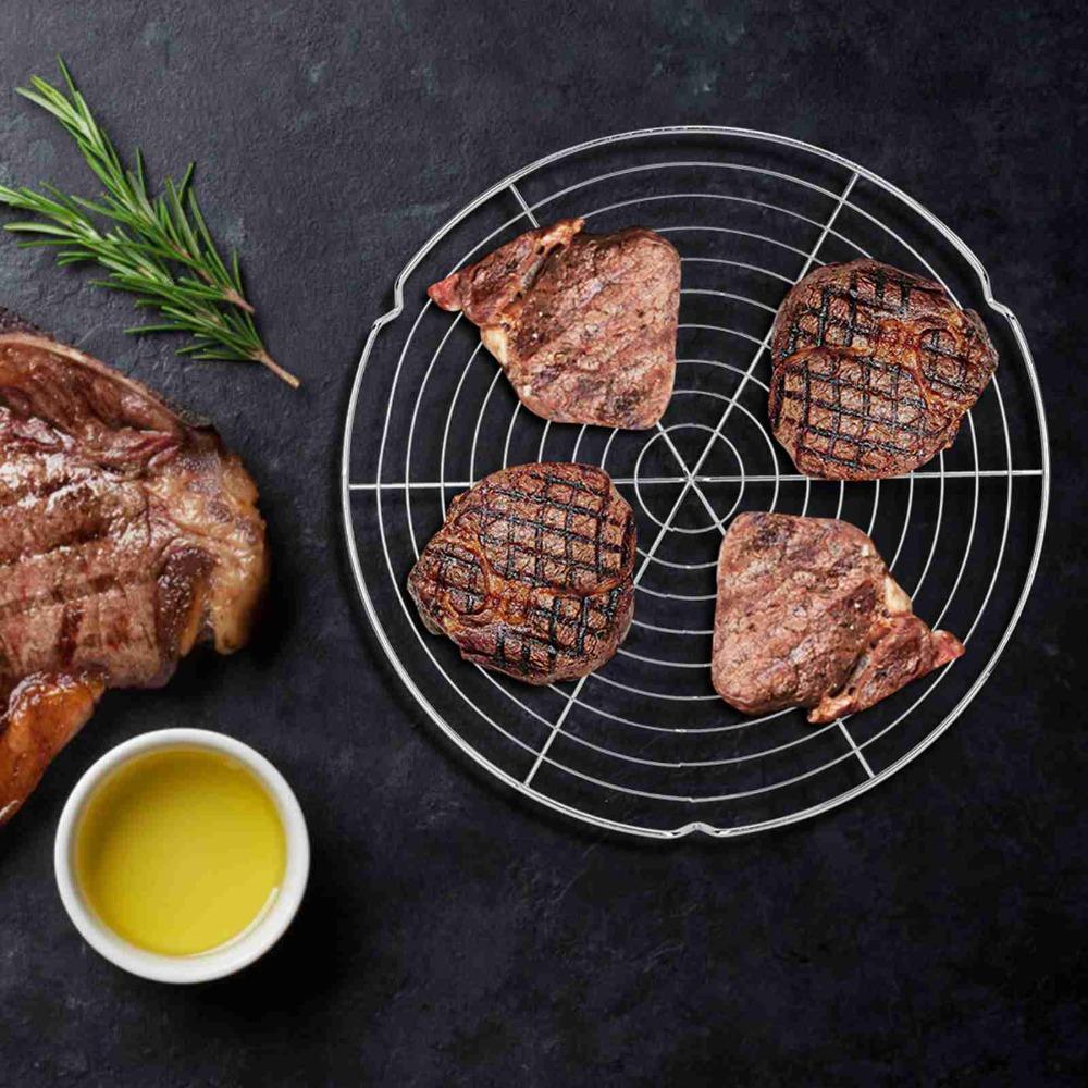 Heavy-Duty BBQ Wire Mesh Silver Grill Grid Sturdy Grill Net  Oven Charcoal Grill