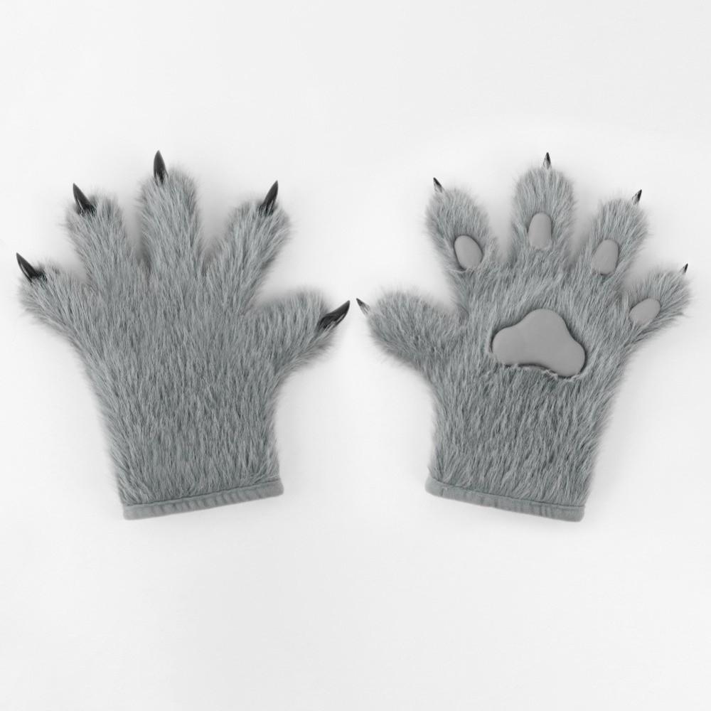 Thicken Plush Cat Paw Gloves Cartoon Puppy Claw Mittens Fashion Cosplay Costume Gloves  Gifts