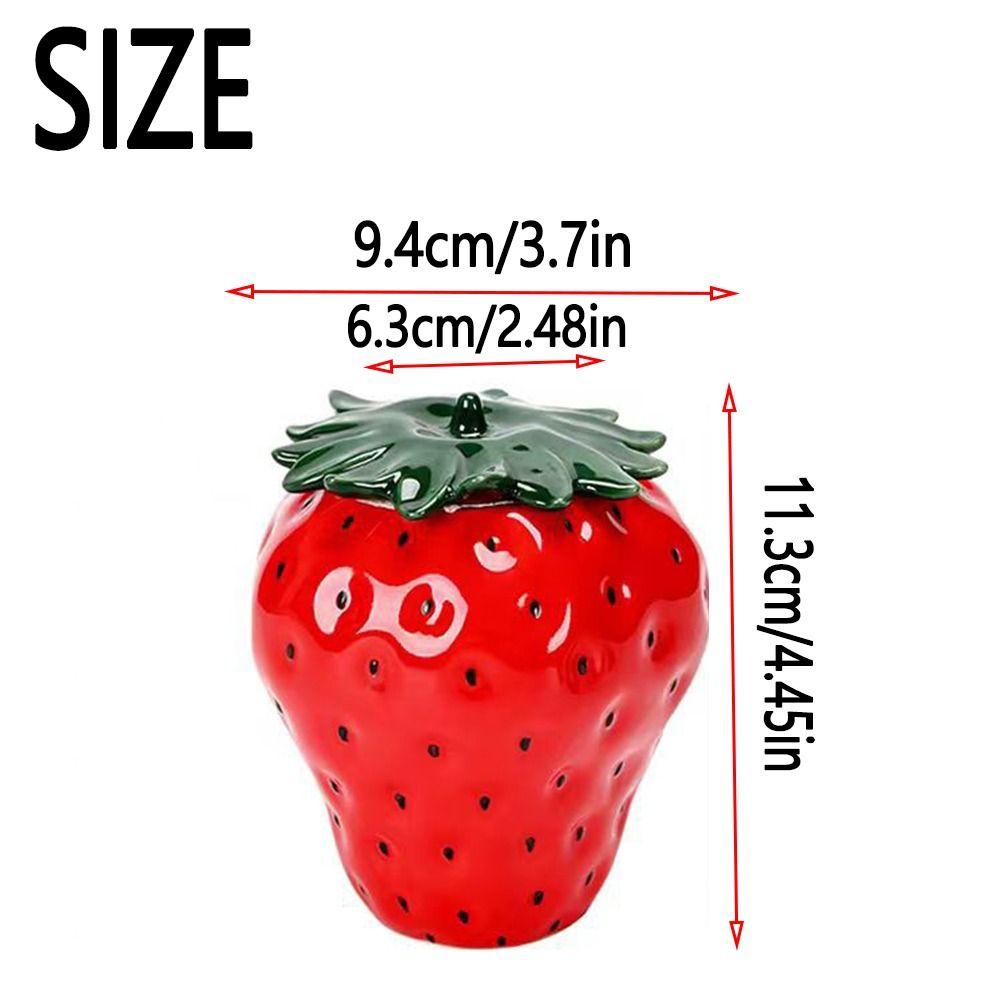 Strawberry Shaped Ceramic Tea Caddies Creative Coffee Storage Coffee Container  Household