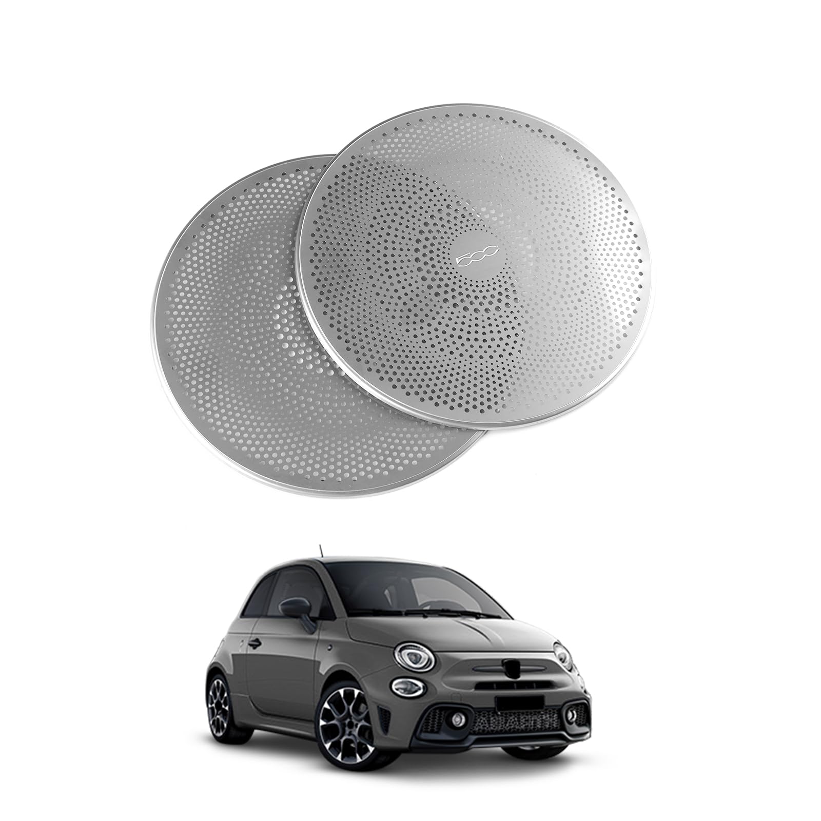 

FDAIUN Car Door Pillar Speakers Metal Protective Cover Genuine Replacement for Fiat 500 (2008-2024)