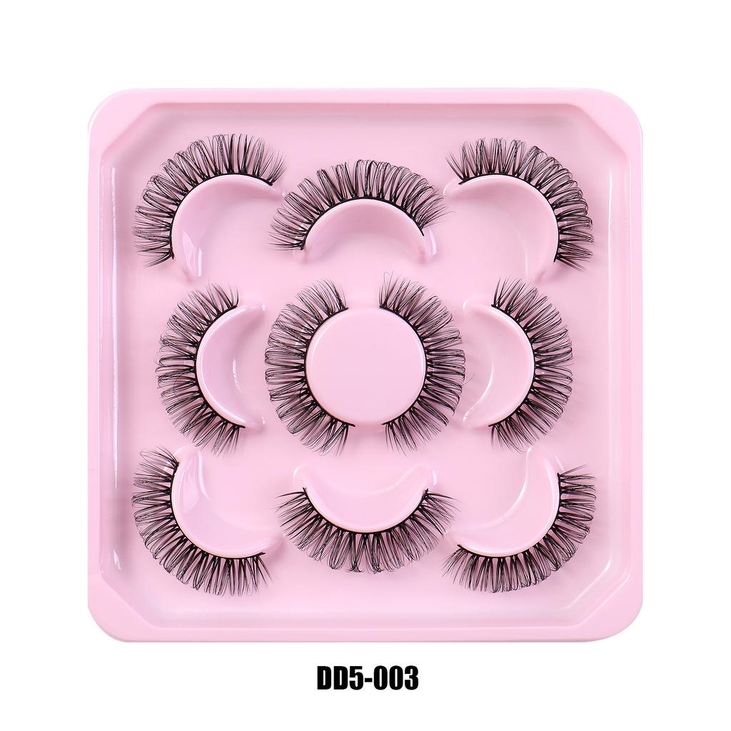 5 Pairs Of False Eyelashes, Roll D Song, Thick Curled Eyelashes