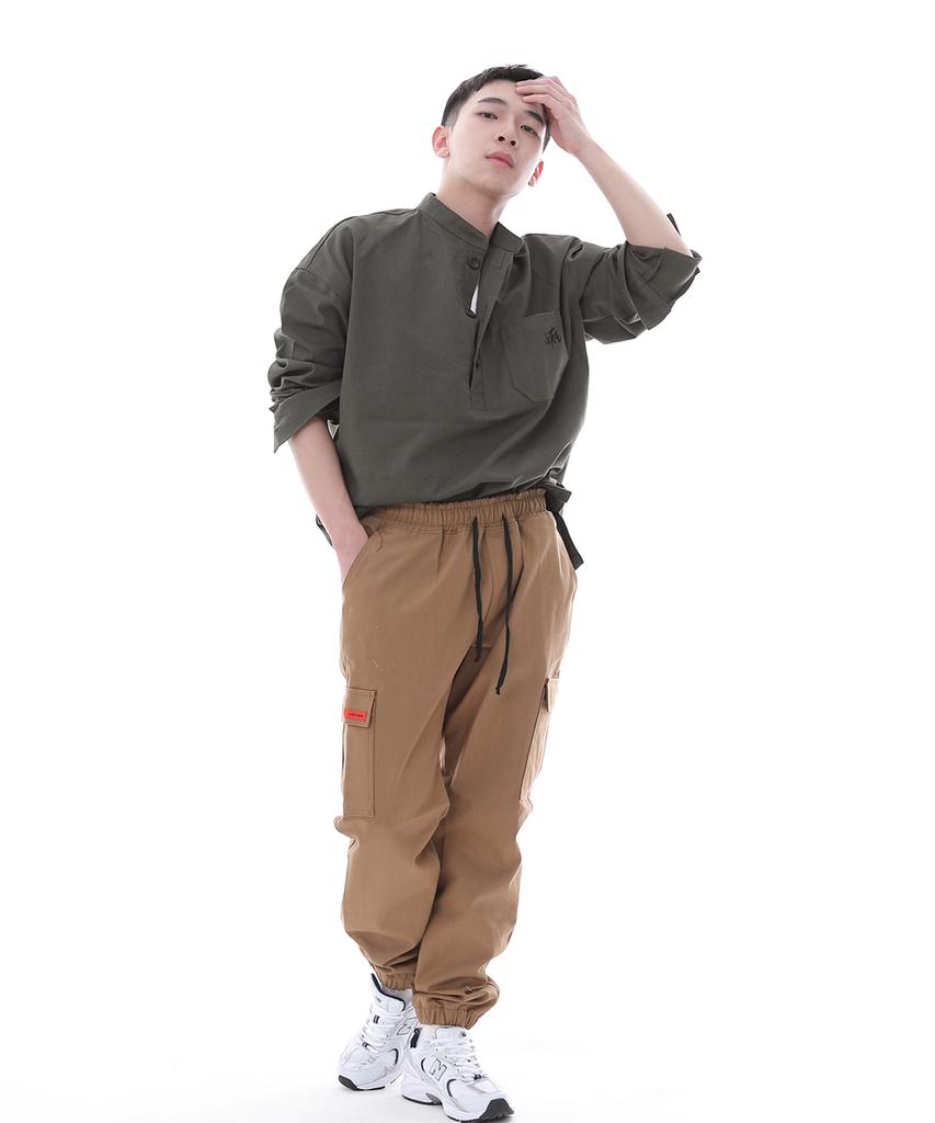 Seinteukeulu Retroline Cargo Jogger Pants Rl-311Cj Camel