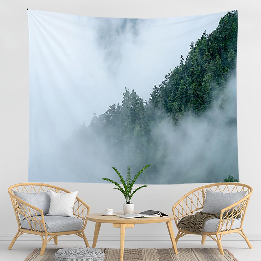 Mountain Psychedelic Tapestry Forest Wall Hanging Bohemian Witchcraft Dorm Decor