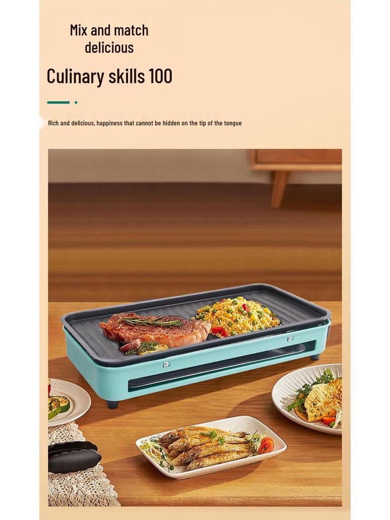 Electric Smokeless Non-stick BBQ Grill for Indoor/Outdoor Use