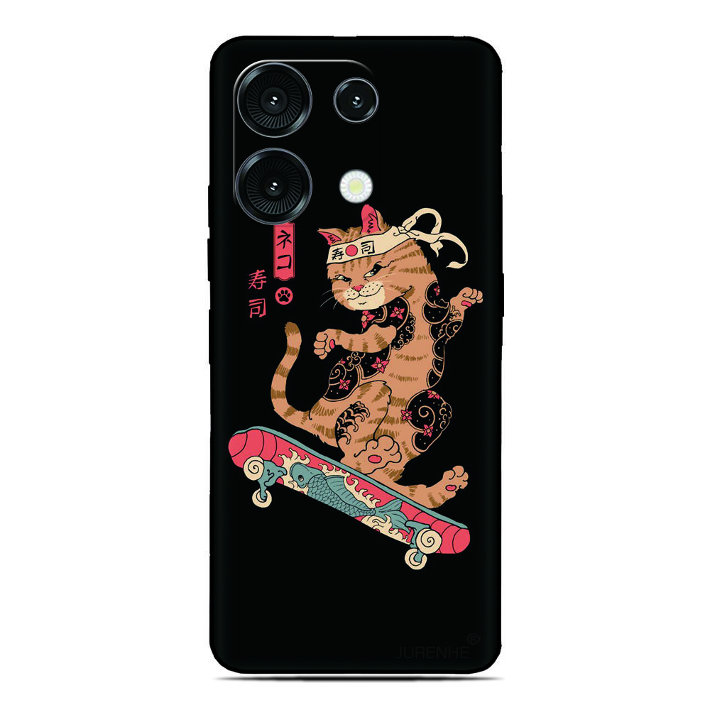 Samurai Cat Phone Case For Ulefone Note 20 19 18 Ultra 10 12 13 14 15 16 17 Pro 13P 12P 11P 10P Silicone Soft Back Cover