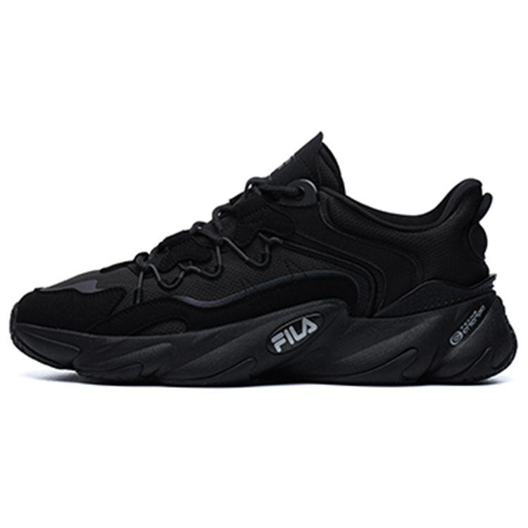 FILA Heritage Series Retro Color Block Low Top Running Shoes Men sneaker Black Purple F12M141105FBK