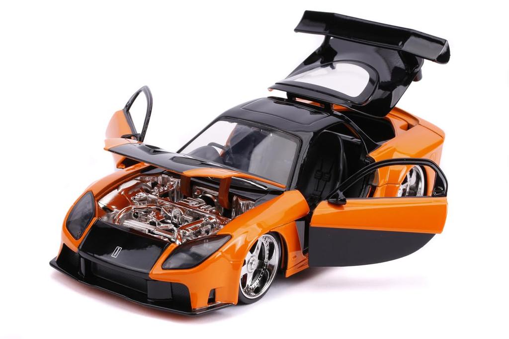 Jada Toys Fast & Furious Series 1/24 F&F Mazda RX-7 Orange/Black (Han) Finished Product