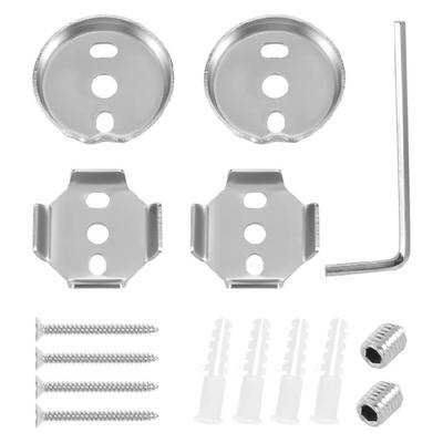 Kit di Riparazione Universale per Portasciugamani da Bagno Staffe in Acciaio Inossidabile Viti e Accessori Argento