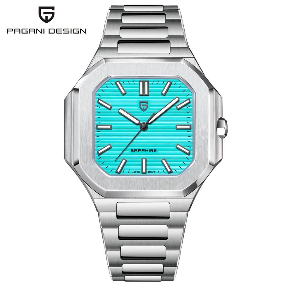 PAGANI DESIGN 37MM New Men Watches VH31 Luxury Quartz Watch For Men Stainless Steel Sapphire glass Quartz Watches Gift
