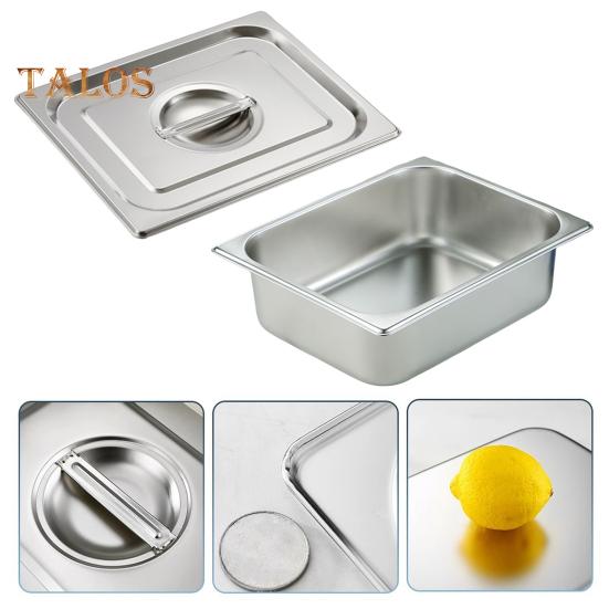 Chafing Dish aus Edelstahl, Speisenwärmer, großes Fassungsvermögen 6,7 l, Warmhaltebehälter mit Deckel für Buffet-Catering, rechteckiger Chafing Dish