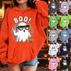 Kinder Halloween Kapuzenpullover mit Aufdruck Lässiger lockerer Pullover für Jungen Mädchen Party und Alltag